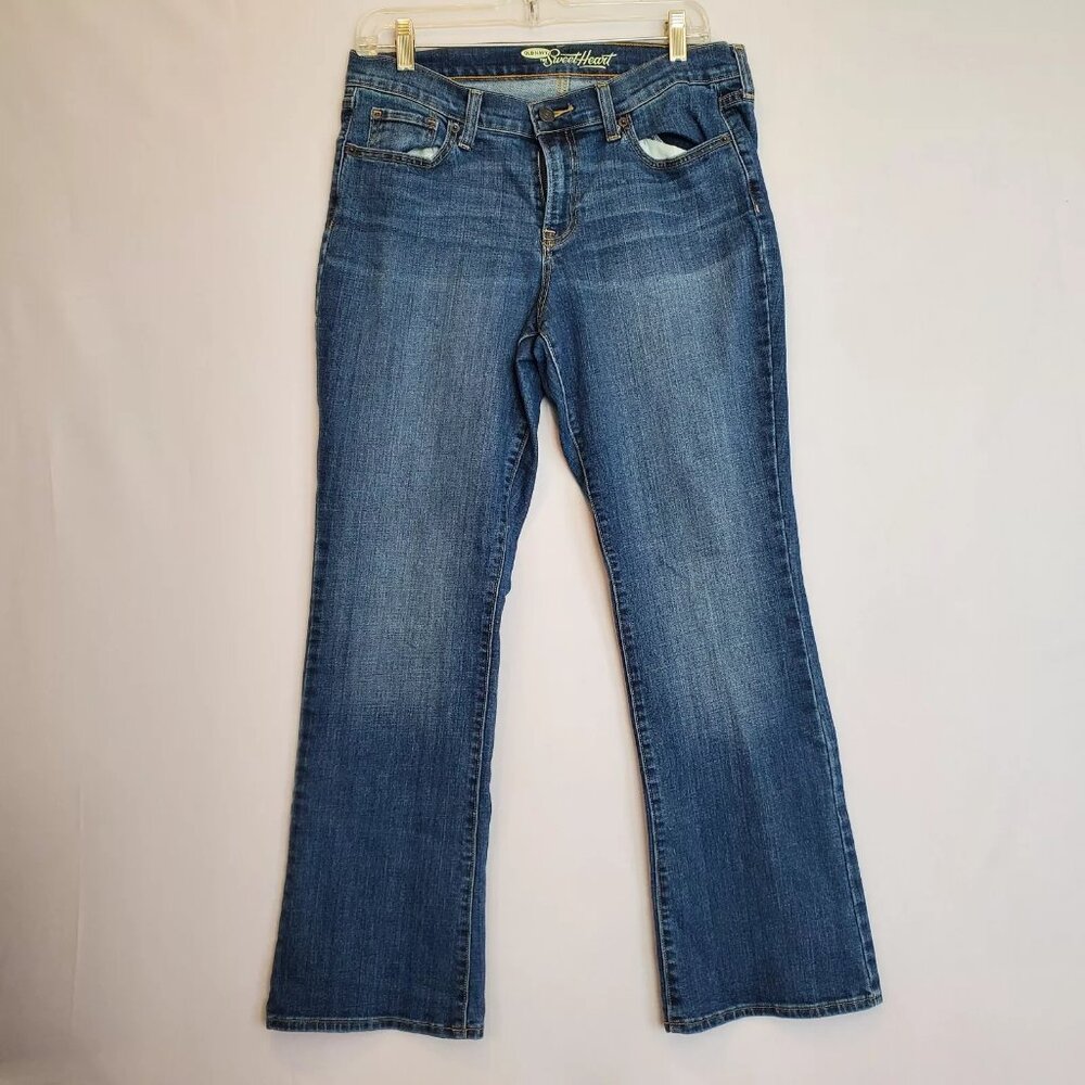 Old Navy Jeans Women's Sweetheart Stretch Denim Casual Bootcut 10 Short Mid Rise
